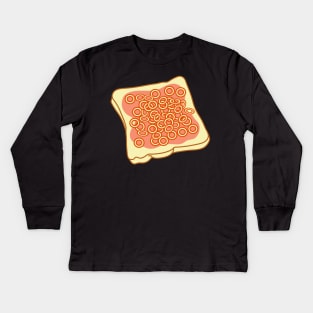 Spaghetti Hoops on Toast Kids Long Sleeve T-Shirt
